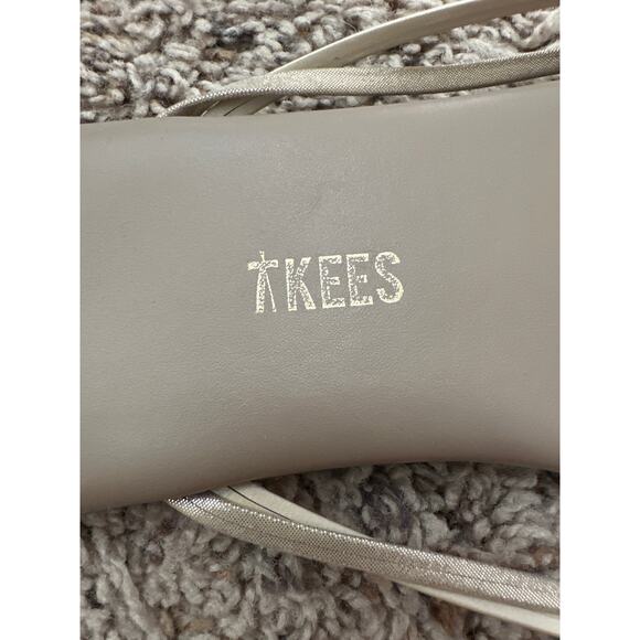 Tkees Leather Double Strap Flip Flop Sandals Size 11 taupe - Picture 5 of 8